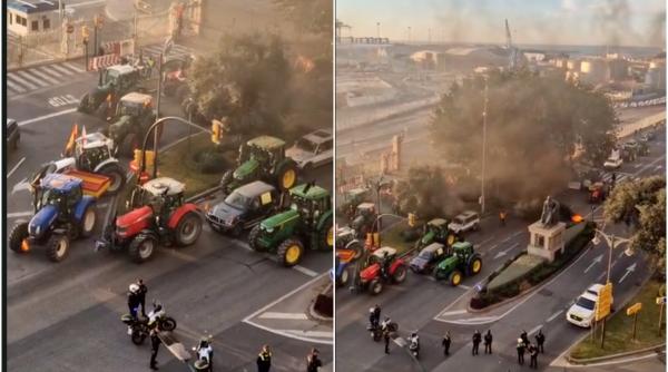 Fermierii spanioli blochează autostrăzile şi se alătură protestelor omologilor europeni