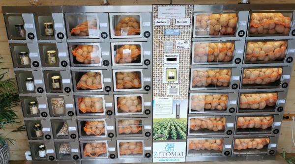 Un fermier român întors din Austria a deschis primul automat de cartofi: Funcționează ca un easy-box