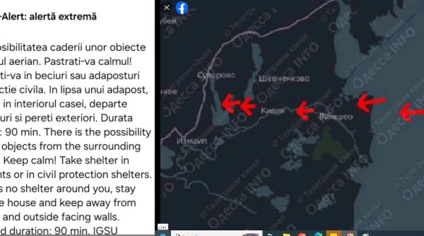 Atacuri la granița României: oamenii din Tulcea și Galați au primit mesaje RO-Alert. Reacția MApN, după exploziile din porturile Ismail și Reni