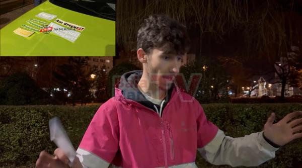 Percheziții în plină stradă, la Baia Mare, după ce un șofer și-a lipit pe mașină mesajul „Am droguri”: Polițiștii, surprinși de ce au găsit în autoturism 