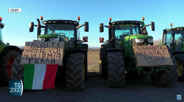 Roma. Tălăngi și pancarte în centrul orașului, agricultorii își strigă nemulțumirea. ”Până la urmă o să murim”