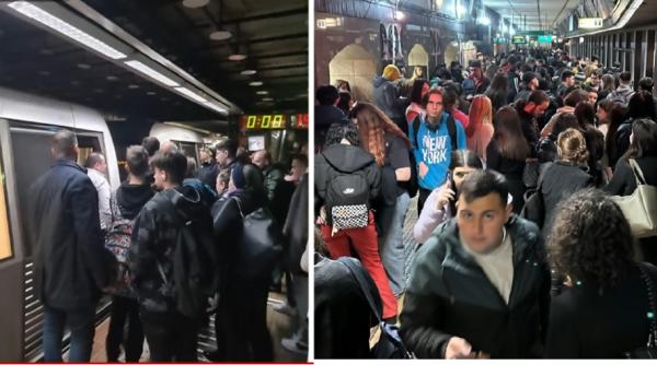 Panică printre călătorii români: Două garnituri de metrou s-au ciocnit, în stația Timpuri Noi. Un tren a intrat pe linia celuilalt 