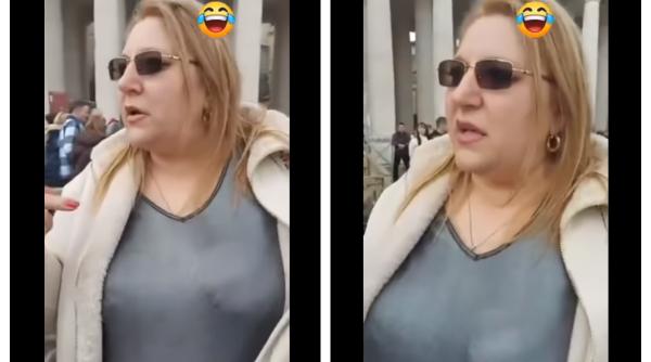 Șoșoacă a tăcut mâlc în Italia, după ce carabinierii i-au zis să nu mai filmeze. S-a conformat imediat și nu a mai făcut scandal 