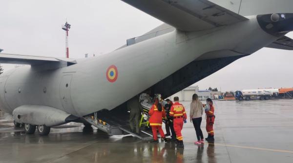 Misiune umanitară a Forțelor Aeriene Române: Copil grav bolnav, transportat în Italia cu un avion militar