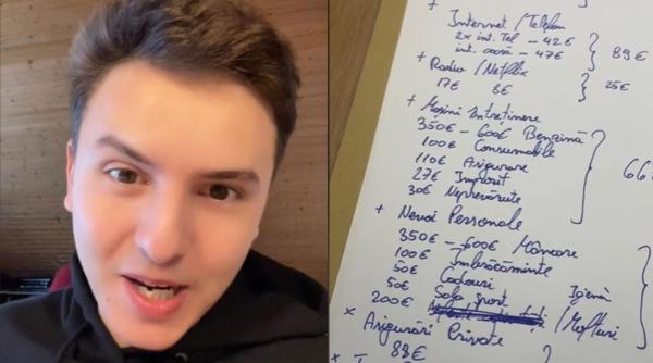 Un tânăr român a calculat cât cheltuie pe lună în Germania. ”Plătesc 140 de euro pentru gaz și tremur de frig” 