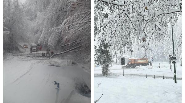 Ninge în România: polei și circulație blocată de zăpadă, la o zi distanță de temperaturi de peste 20 de grade 