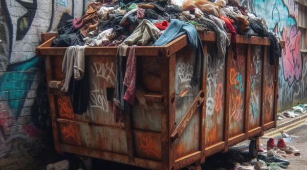 Belgia. Cuplu de români, prinși la ”cumpărături”. Bărbatul a rămas blocat în containerul de haine din care fura