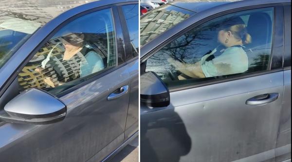 Șoșoacă fuge după ce un bărbat a filmat-o staționând pe trecerea de pietoni. ”Nu mai vorbiți cu cetățenii?” 