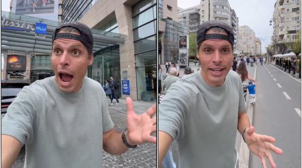 Turist olandez, complet uimit că au dispărut mașinile și oamenii se plimbă nestingheriţi pe Calea Victoriei din București - VIDEO
