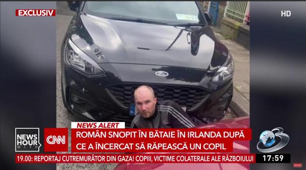 Un român din Irlanda a încercat să fure un bebeluș din cărucior. Trecătorii l-au snopit în bătaie 
