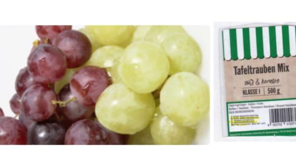 Un mare lanț de supermarketuri din Germania retrage un lot de struguri periculoși pentru sănătate 