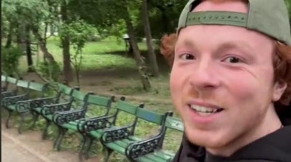 American uimit de băncile dintr-un parc din România: „Cel mai ciudat lucru pe care l-am văzut în viața mea”