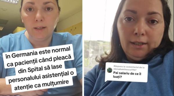 Asistentă româncă din Germania, criticată de conaționali după ce a povestit că pacienții lasă atenții personalului medical drept mulțumire. ”Ați adus tradiția și acolo?”