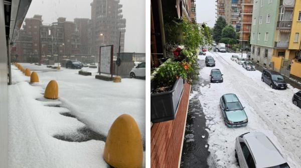 Plină ”iarnă” în Torino: Străzile sunt acoperite de gheață/ FOTO-VIDEO