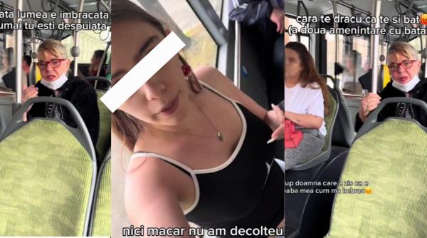 Scandal într-un autobuz din București: Adolescentă amenințată cu bătaia de o femeie pentru că este „prea dezbrăcată”