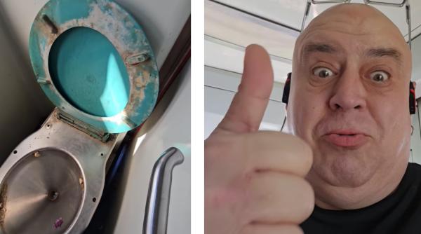 Toni Ionescu, șocat de ”curățenia” unei băi din tren. ”Pleci cu toate bolile”