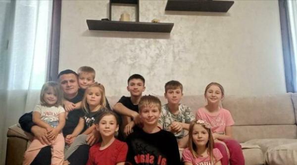 Familie de români din Italia cu 10 copii: „În România, este normal să ai mulți copii”