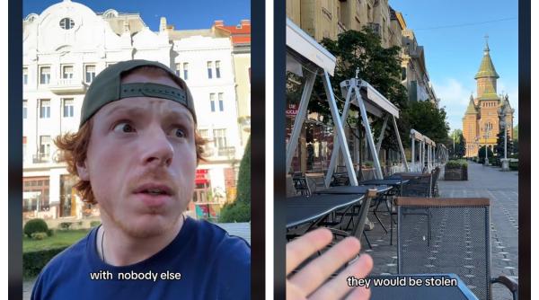 American, uimit de un oraș din România: "Nu se fură scaunele și mesele de afară? Americani, e timpul să vizităm această țară!" 