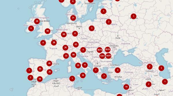 Document/Harta interactivă - Lista completă a secțiilor de votare din străinătate pentru alegerile europarlamentare din 9 iunie