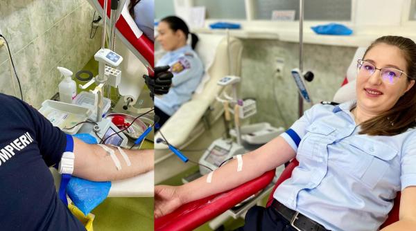 Gest emoționant: Pompierii au donat sânge pentru victimele exploziei de la Dedeman / FOTO