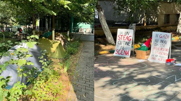 Mesajul studenților care protestează pașnic pro Palestina pentru absolvenții de la psihologie: „În Gaza nu mai există Universități”