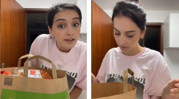 Româncă din Germania, revoltată că a cumpărat doar o ”plăsuță” cu 56 de euro. ”Am cumpărat nimicuri, este bătaie de joc!” / VIDEO
