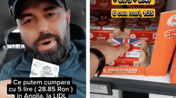 Experimentul unui român din Anglia: ce poți cumpăra cu 5 lire în supermarket. Reacția internauților: "E mai ieftin ca-n România"