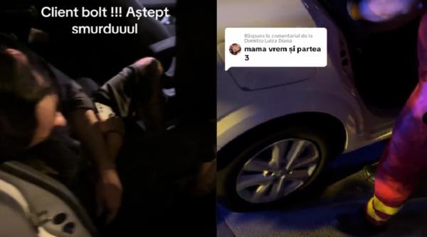 Un șofer de Bolt arată realitatea cruntă cu care se confruntă: A chemat salvarea, după ce nu a putut trezi un client beat criță. VIDEO