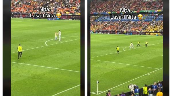 Momentul care nu s-a văzut la televizor. Gestul controversat al lui Niță, după ce un copil român a intrat pe teren