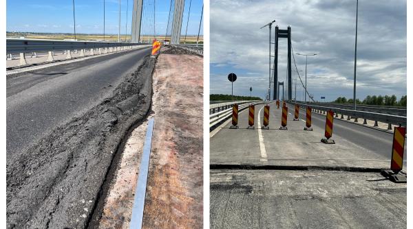 Podul de la Brăila intră în reparații la un an de la inaugurare. Lucrările vor dura două luni 