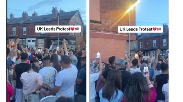 Nou protest la Leeds. Sute de persoane de naționalitate română au ieșit din nou în stradă sâmbătă noapte