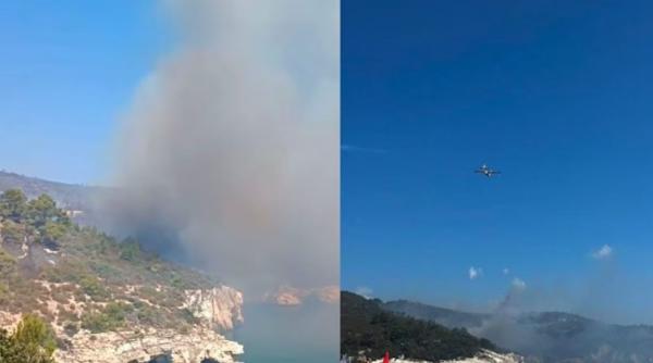 Arde o pădure din Italia. Peste o mie de persoane evacuate din cauza flăcărilor / VIDEO