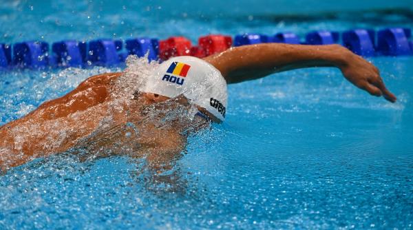 David Popovici s-a calificat în finala de 100 m liber la JO de la Paris cu al cincilea timp