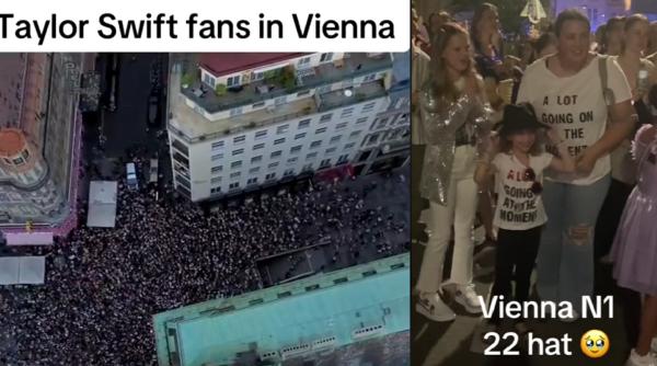 O armată de fani s-a strâns pe străzile din Viena. Aceștia au ținut propriul lor concert în cinstea lui Taylor Swift