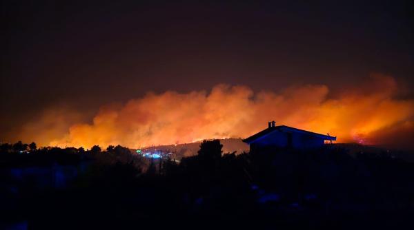 Incendii devastatoare în Atena: o echipă de 165 de pompier se luptă cu flăcările