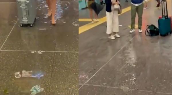 Un aeroport din Italia s-a inundat: 27 de zboruri au fost afectate / VIDEO