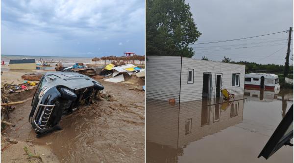 Cod Roșu pe litoral: furtunile au făcut ravagii. Plaje și case inundate în Vama Veche, Tuzla, Jupiter