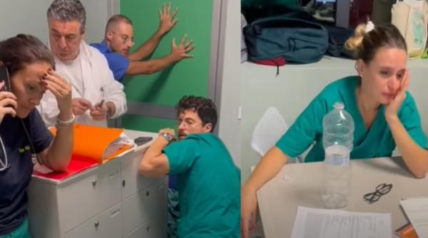 Momentul în care medicii unui spital din Italia s-au baricadat într-o cameră de frica a 50 de persoane care voiau să se răzbune / VIDEO