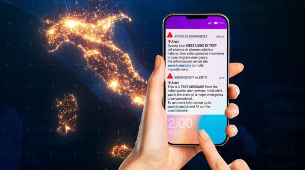 Reîncep testele IT-Alert în Italia: Simulări de urgență în patru regiuni între 1 și 7 octombrie