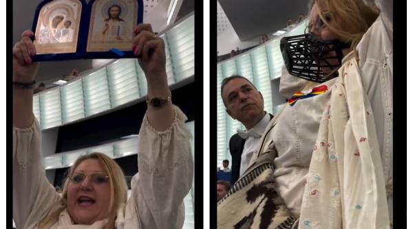 Șoșoacă, sancționată pentru circul din Parlamentul European. Va sta 7 zile pe tușă, timp în care nu va primi indemnizația zilnică