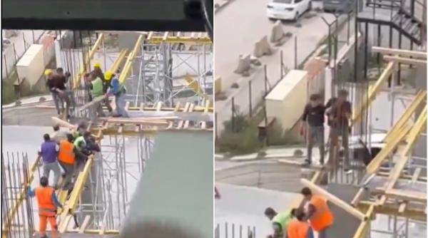 VIDEO Altercație violentă între muncitorii români și albanezi pe șantierul stadionului FC Barcelona. Șase răniți