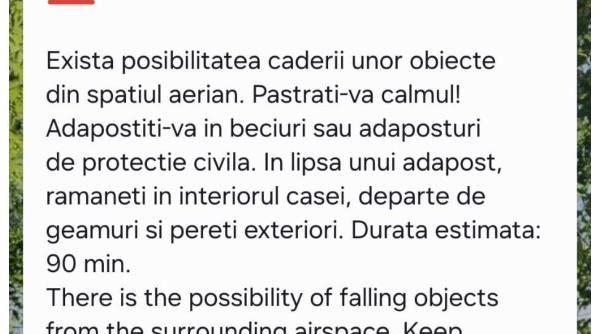 Update. Ro-Alert, alertă extremă la ora 19:00. Locuitorii din Constanța sunt sfătuiți să se adăpostească în beciuri sau buncăre 