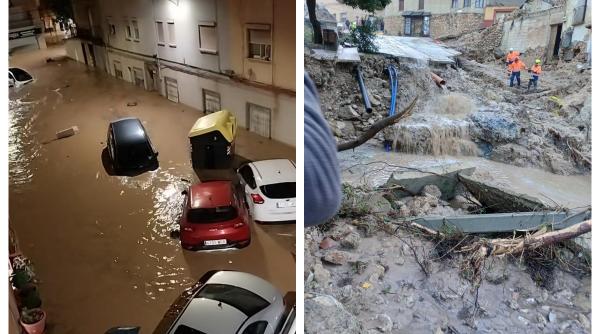 Cod roșu în zonele lovite deja de inundații în Spania. Autoritățile le cer oamenilor să nu iasă din case