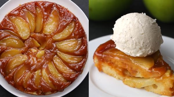 Tort cu mere caramelizate - Rețeta simplă și delicioasă