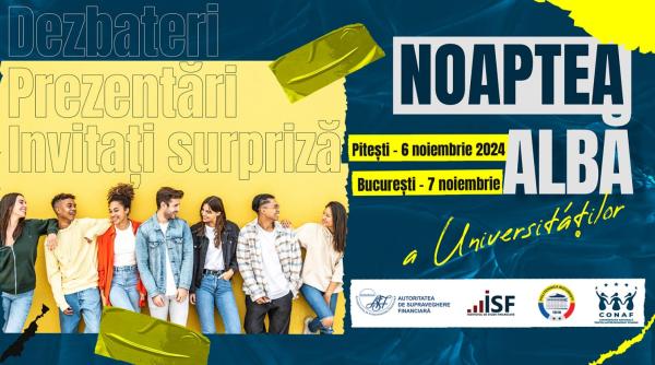 „Noaptea Albă a Universităților” revine cu o nouă ediție interactivă. Studenții și viitorii studenți pot interacționa cu experți și personalități