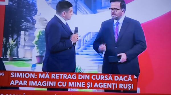 George Simion, scandal cu Mihai Gâdea în direct. A dat buzna în dezbatere, neinvitat: "Vă invit să ieșiti de aici" 