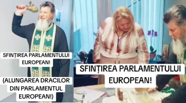 Diana Șoșoacă a chemat doi preoți să sfințească Parlamentul European. „Trebuie să-l alungăm pe Satana din Bruxelles” / video