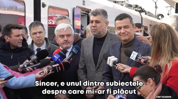 Primele trenuri noi din România, în ultimii 22 de ani, în circulație. Marcel Ciolacu: Românii pot circula în aceleași condiții ca în toate țările europene