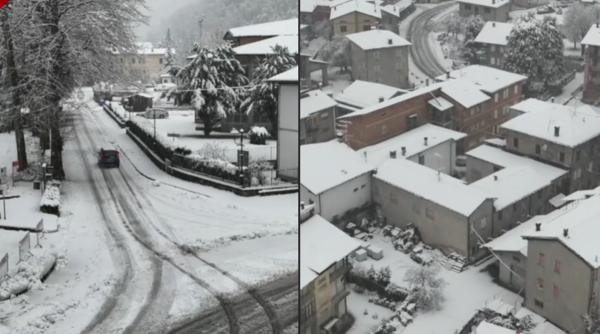 Ninsori abundente în Italia: pene de curent și școli închise în mai multe localități