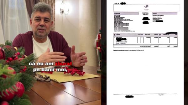 Moș Crăciun l-a vizitat pe Marcel Ciolacu: „Mi-a lăsat sub brad facturile zborurilor private la Nisa” 